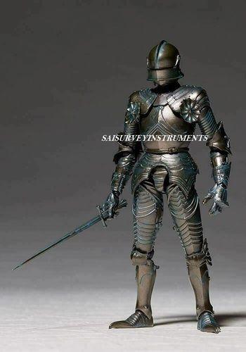 Sca Larp मध्यकालीन नाइट जर्मन गोथिक आर्मर सूट बैटल आर्मर तलवार के साथ लंबाई: 6 फुट (फुट)