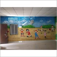 School Wall Mural Painting Medium: Water Color