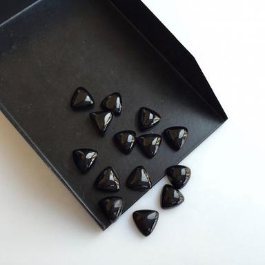 3Mm Black Onyx Trillion Cabochon Loose Gemstones Grade: Aaa