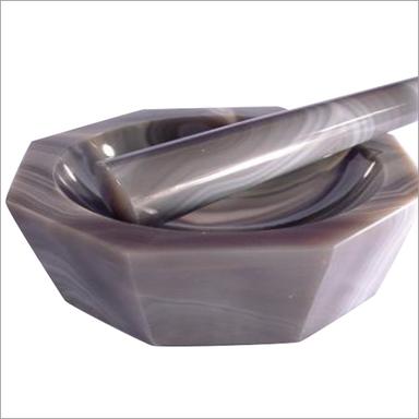 Grey Mortel And Pestle Agate