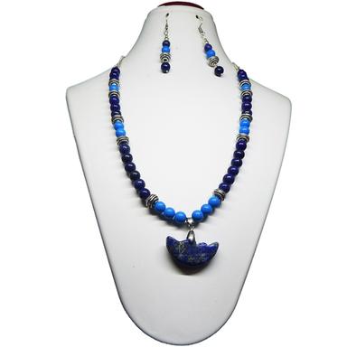 Gemstone Lapis Lazuli & Turquise Beads Necklace Gender: Women