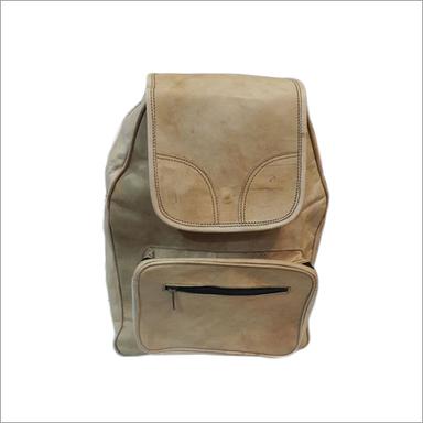 Light Brown Leather Casual College Bag