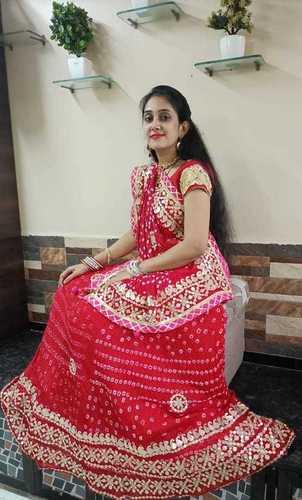 Available In 6 Colors Designer Bandhani Heavy Gotta Work Skirt
