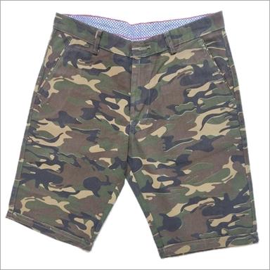 Denim Mens Printed Cotton Shorts