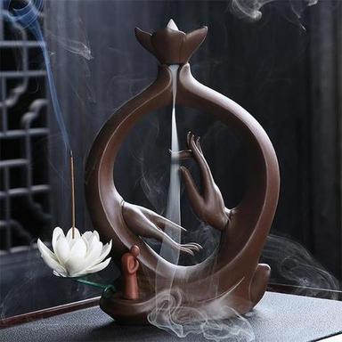 Buddha Hands Smoke Fountain / Incense Burner 011 Size: 9 Inches