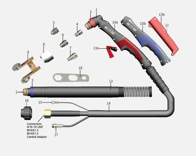 Air Cooled Plasma Cutting Torch- P-80 P-80