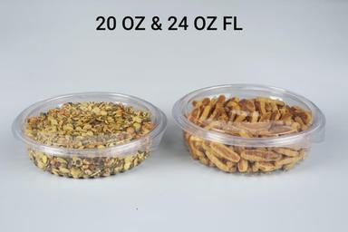 Plastic Snacks Round Hinged Box