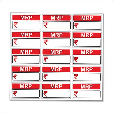  पेपर एमआरपी चिपकने वाला स्टिकर