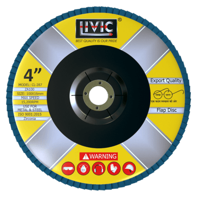 4 Inch Flap Disc Blue Cutting Speed: 15200 Rpm