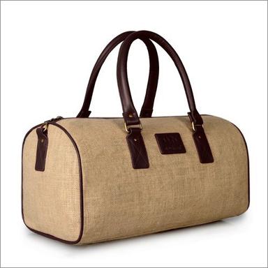Brown Jute Duffle Bag