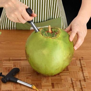 Silver Green Coconut Opener