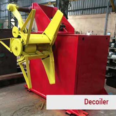 Red Yellow Decoiler Automation Machine