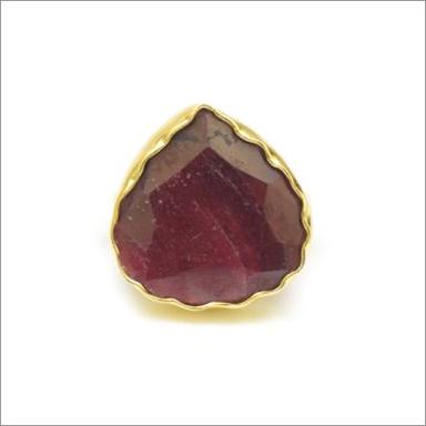 Dyed Ruby Gemstone Ring Size: Customized
