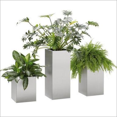 Silver Outdoor Stainless Steel Planter