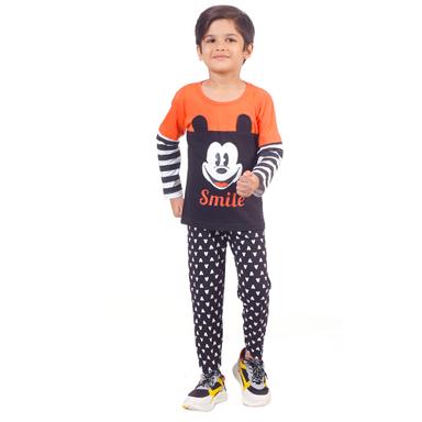 Black Boys Fancy Full T-Shirt And Trouser