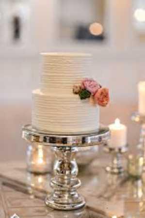 Silver Round One Tier Cake Stand