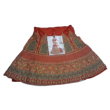 Red Ladies Bridal Silk Lehenga