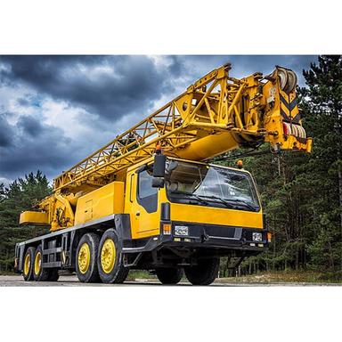 Yellow Mobile Crane Application: Construction