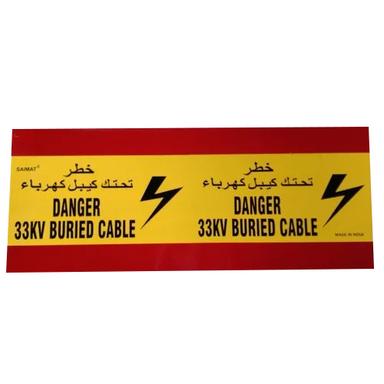 Black And Yellow Underground Cable Protection Tile