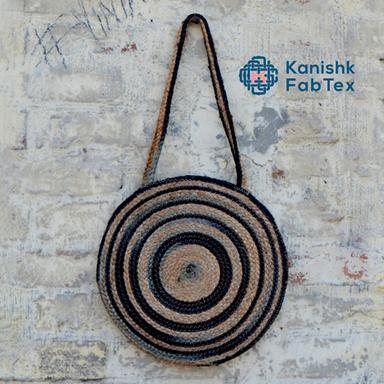 Gray Kft-58 Jute Braided Jute Bag