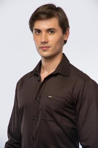 Different Available Men'S Formal Shirt (Lycra-Stretchable) Brown