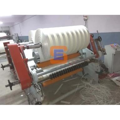 White Industrial Fabric Slitting Rewinder Machine