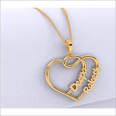 Couple Name Golden Pendant