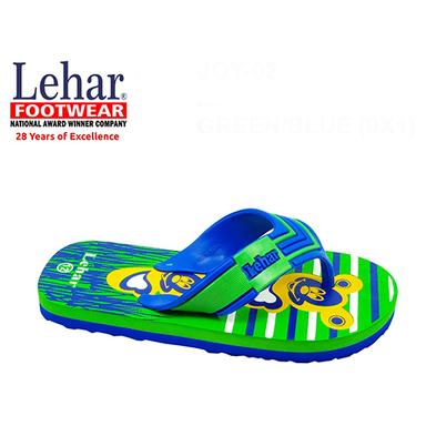 Joy 02 Green and Blue Kid Slipper