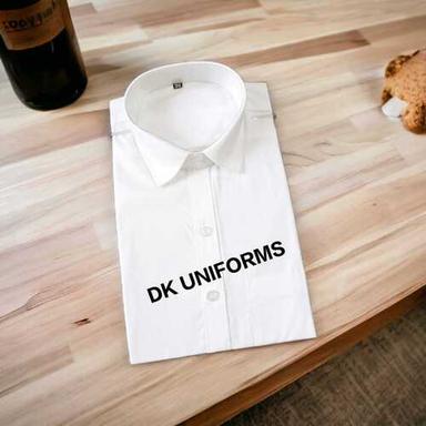 Washable Plain White Polycotton Shirt