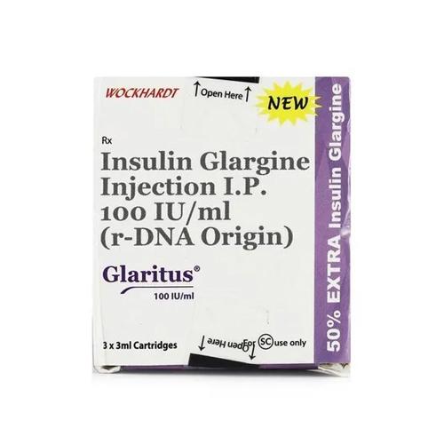 Stabilize Ph Level 100 IuMl Insulin Glargine Injection Ip at Best