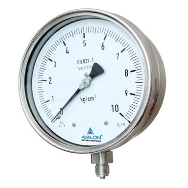 Silver Dial Type Pressure Gauge
