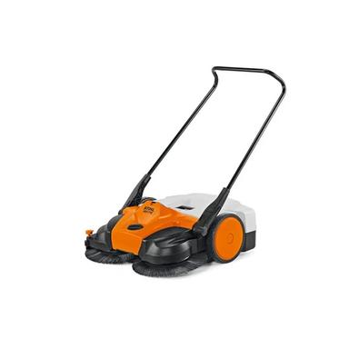 Black Manual Road Sweeper Machine