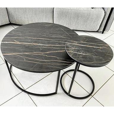Crafted Black Coffee Table Nesting Set Of 2  01