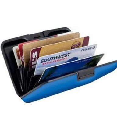 Blue Plastic Waterproof Credit Card Holder