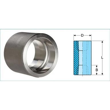 Gray Stainless Steel Socket Weld Coupling A182 Forged Coupling