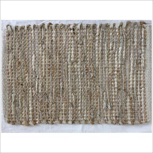 Handwoven Leather Jute Rug Design Modern at Best Price in Agra