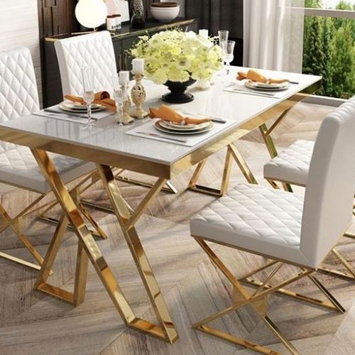 Rectangular Italian Marble Dining Table Indoor Furniture at Best Price in New Delhi Zahoor