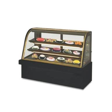 Semi Automatic Curved Glass Marble Base Cold Display Counter
