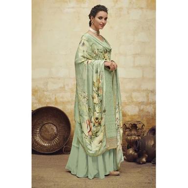 Mint Green Ladies Georgette Skirt Suits