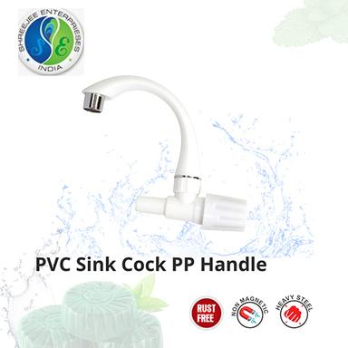 White Pvc Sink Cock Pp Handle