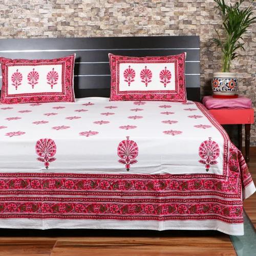 Washable White Cotton Double Bed Sheet at Best Price in Jaipur Veer