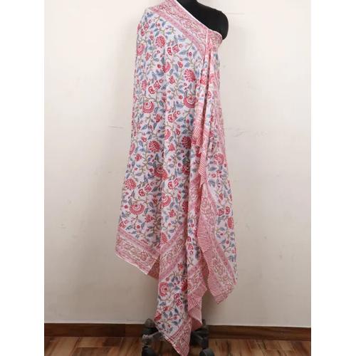 Pink Block Printed Cotton Dupatta at Best Price in Jaipur Veer