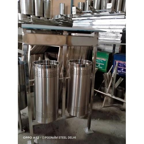Ss 202 Dustbin With Roof Application Commercial at Best Price in Delhi