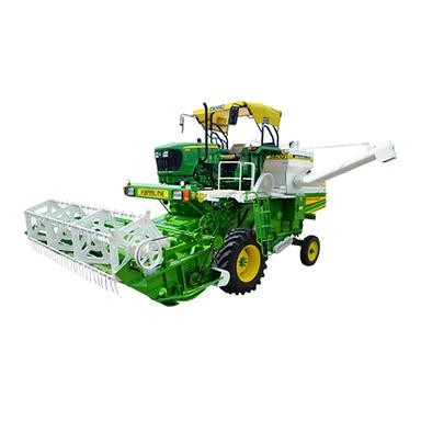 Green Tractor Driven Combine Harvester