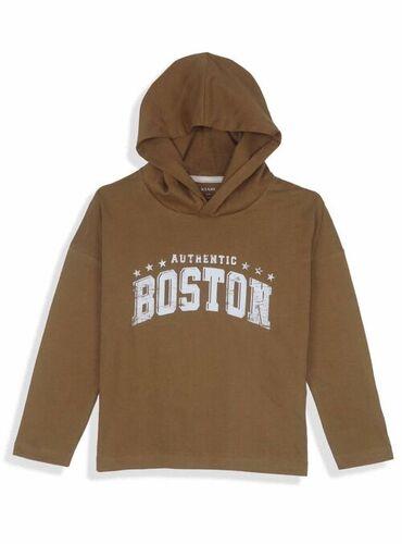 KIABI BOYS LONG SLEEVE HOODED T SHIRT