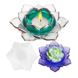 Multicolor Lotus Tea Light Holder Mold For Resin Art