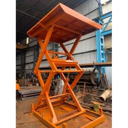 Car Scissor Lift - Steel, 10 Foot Max. Lifting Height, 2 Tonne Capacity | Hydraulic Drive System for Enhanced Performance