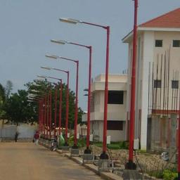 Tubular Lighting Pole - Color: Red