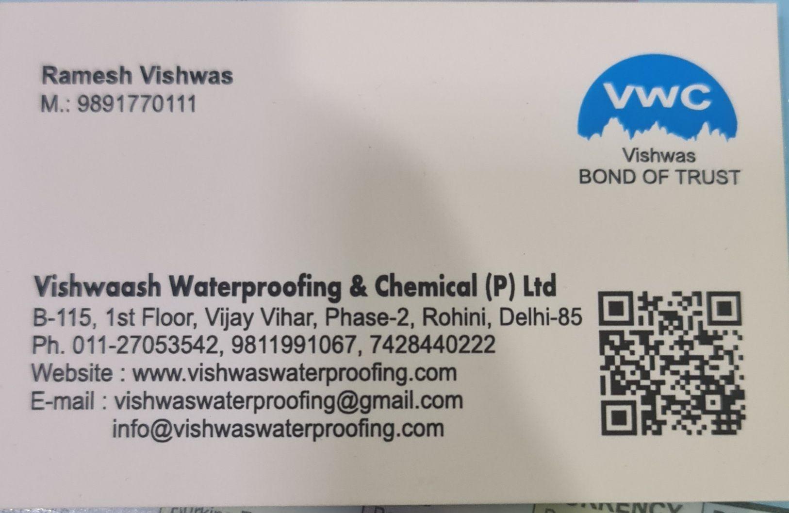 VISHWAS WATER PROOFING AND CHEMICAL PVT LTD