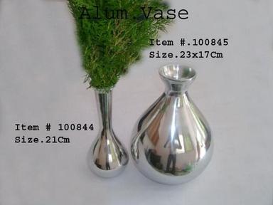 Metal Silver Colour Aluminium Vases